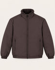 Fur-Lined Bomber Jacket - Espresso Brown