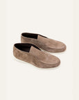 Suede Ankle Boots - Beige