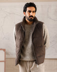 Valen Cashemre Blend Vest - Mocha Brown