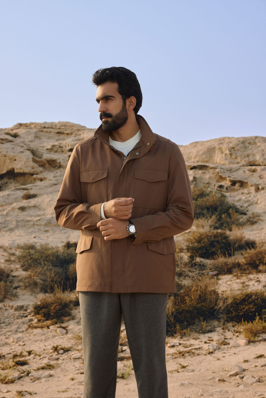 Field Jacket - Technical Fabric - Terracotta