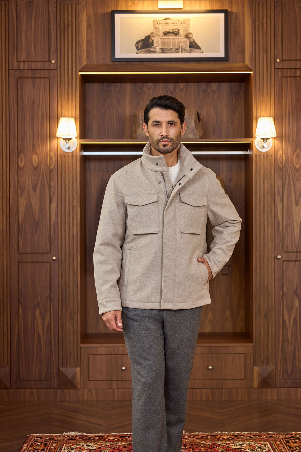 Field Blouson - Cashmere Blend - Desert Sand Beige