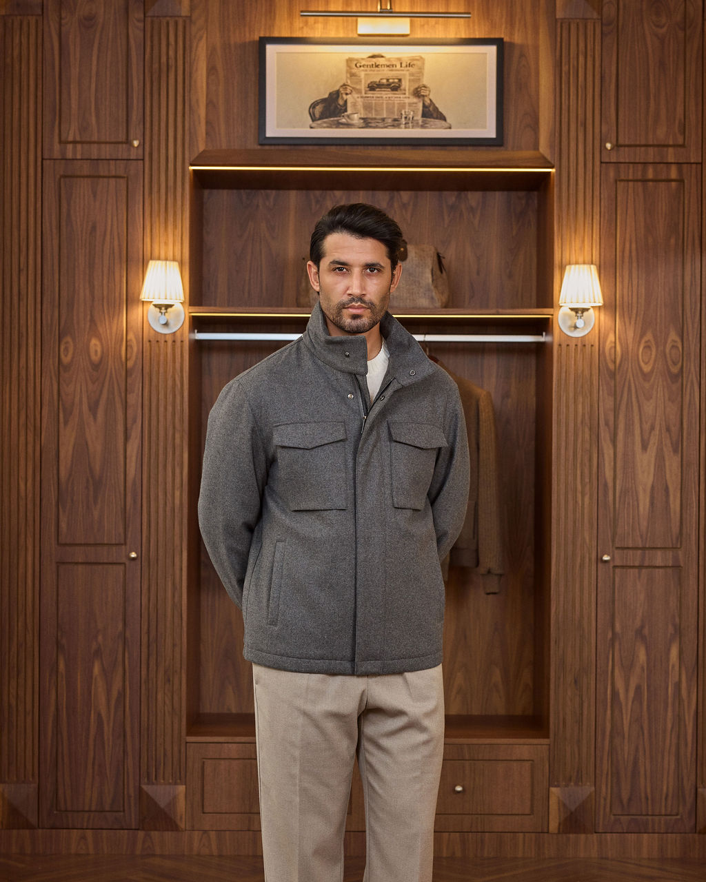 Field Blouson - Cashmere Blend - Grey
