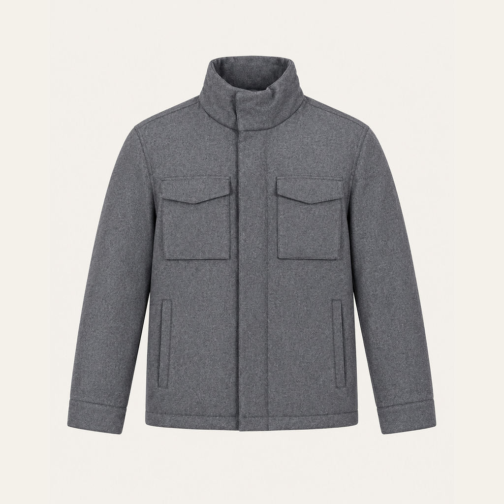 Field Blouson - Cashmere Blend - Grey