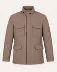 Field Jacket - Cashmere Blend - Tobacco Brown